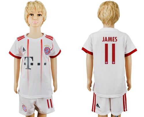 Bayern Munchen #11 James SEC Away Kid Soccer Club Jersey - Click Image to Close